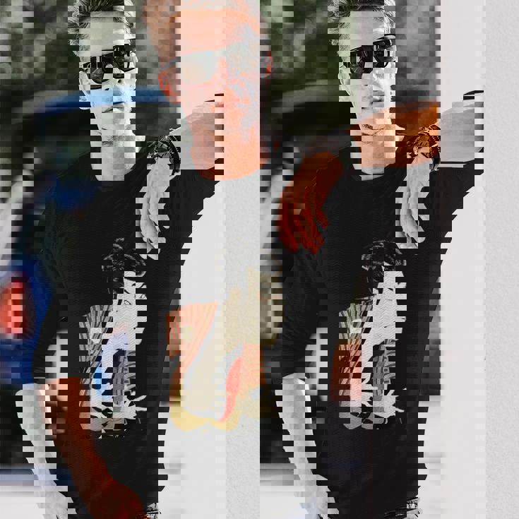 写楽（切り抜き）《浮世絵》歌舞伎【日本・世界の名画】日本画 和柄 美術館アート 長袖Tシャツ 彼への贈り物