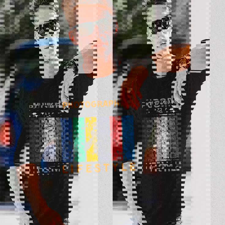 写真家 It's A Lifestyle おもしろtシャツ 写真好きのギフト 長袖Tシャツ 彼への贈り物