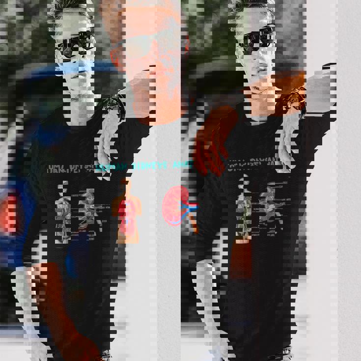 医療従事者のためのヒト腎臓の解剖学 長袖Tシャツ 彼への贈り物