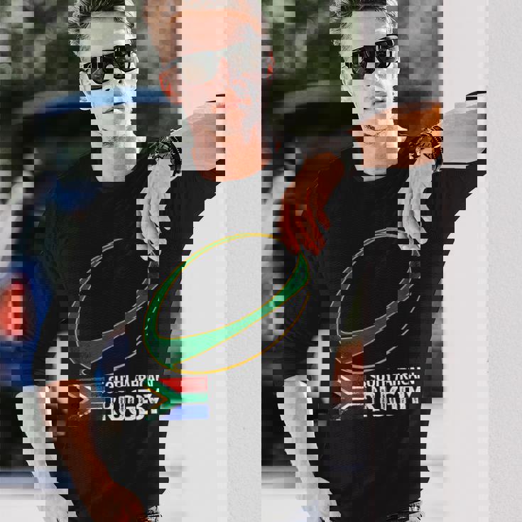 南アフリカラグビー南アフリカ国旗 長袖Tシャツ 彼への贈り物