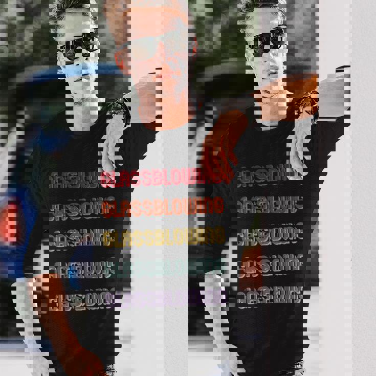 吹きガラス 長袖Tシャツ 彼への贈り物