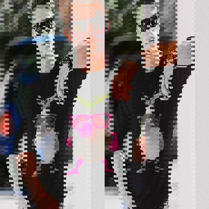 大根チューインガム 長袖Tシャツ 彼への贈り物