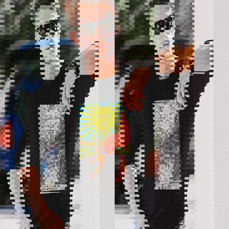 太陽のタロットカード 長袖Tシャツ 彼への贈り物