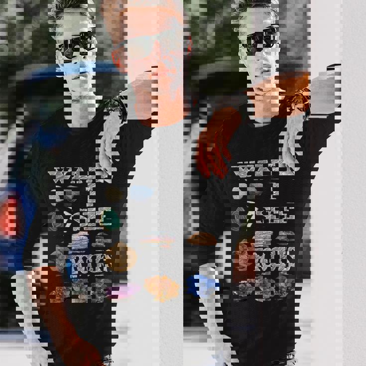 待って、Iee Rocks Rockhound Geology Rock Collection 長袖Tシャツ 彼への贈り物