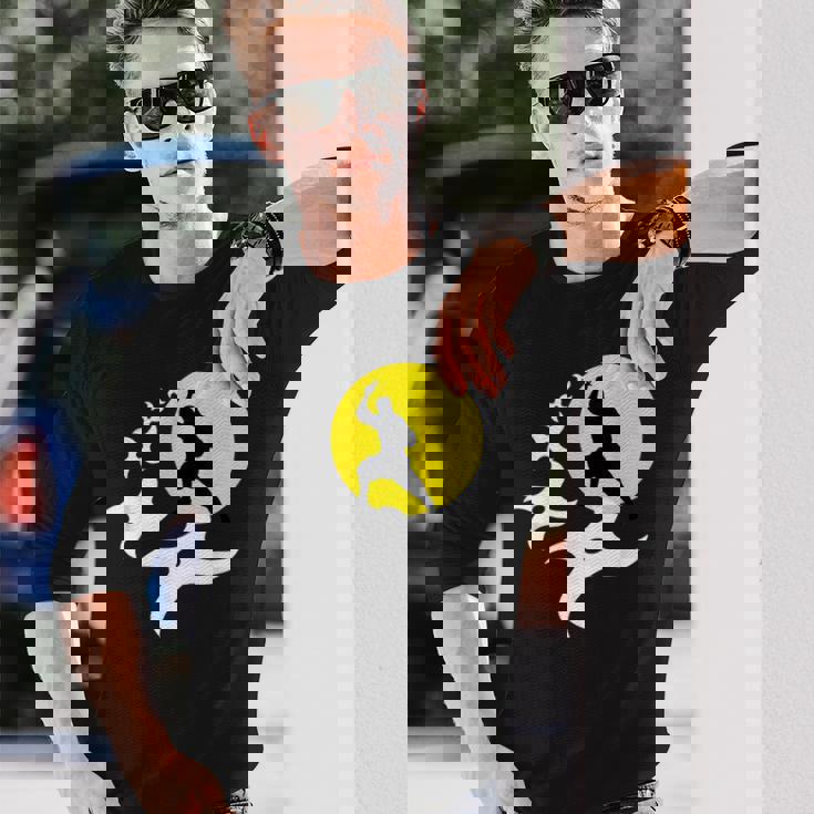 忍者訓練道場tシャツ 黒手裏剣ライトtシャツ 長袖Tシャツ 彼への贈り物