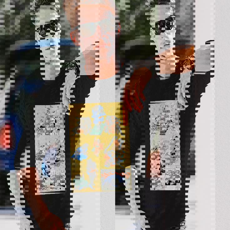 日本の猫 歌川国芳 流行猫の狂言づくし 歌舞伎 ヴィンテージ浮世絵 芸術の美的 日本の伝統美術 長袖Tシャツ 彼への贈り物