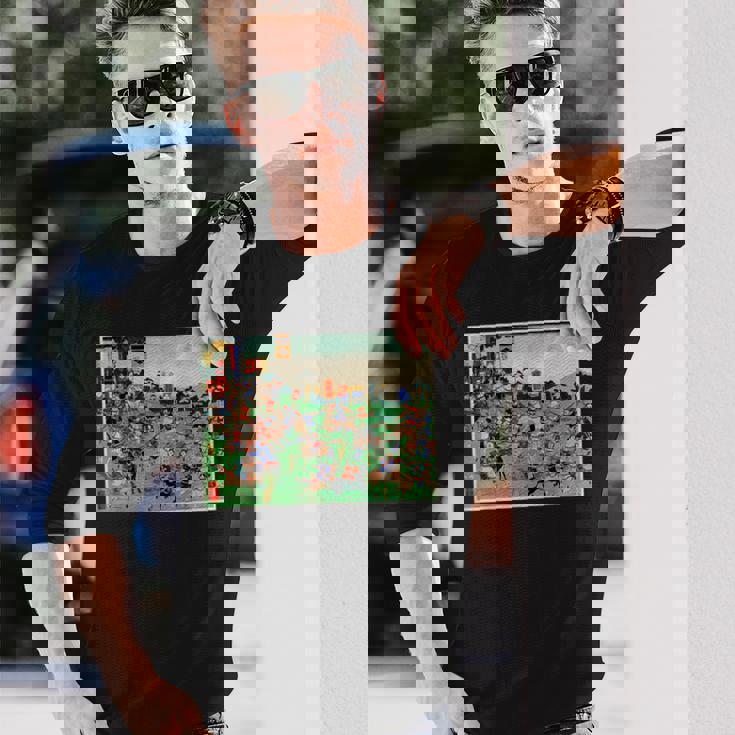 日本レトロアート 歌川国吉 2陸軍の戦い 長袖Tシャツ 彼への贈り物