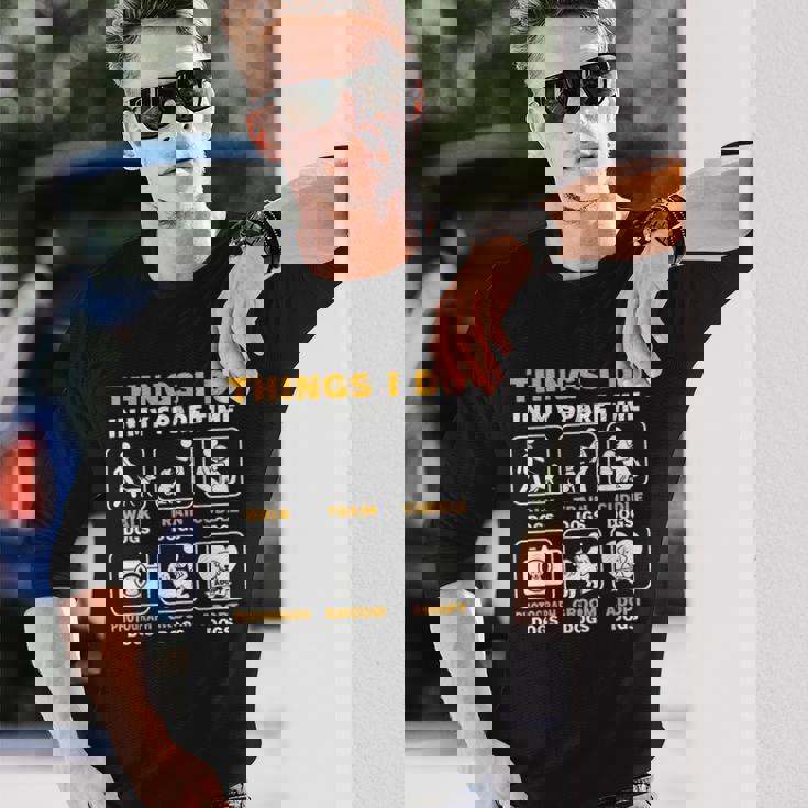 暇なときにすること犬を飼っている子犬、ペット 長袖Tシャツ 彼への贈り物