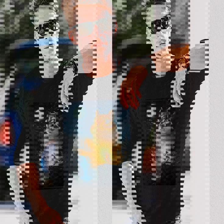 月に吠えるシマリス ヴィンテージ 面白いシマリス 長袖Tシャツ 彼への贈り物