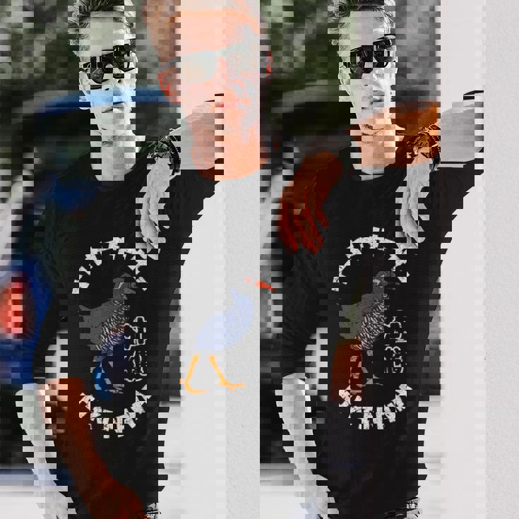 沖縄 日本 レール 鳥 和 漢字 沖縄 やんばる くいな 長袖Tシャツ 彼への贈り物