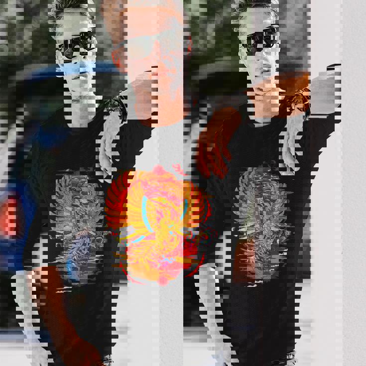 浮世絵シリーズ 和ポップ 鳳凰 長袖Tシャツ 彼への贈り物