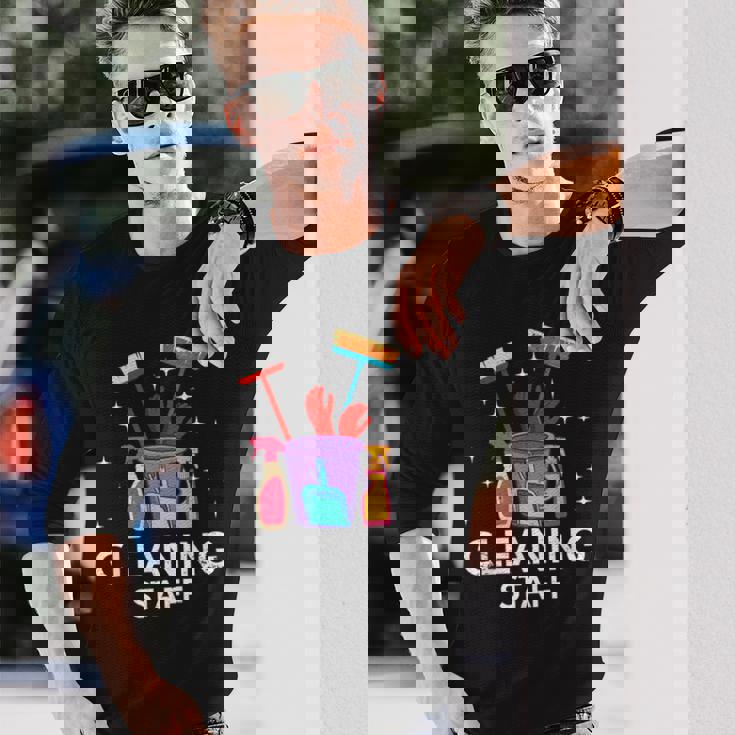 清掃スタッフ ハウスキーパー クリーナー ハウスキーピングスタッフ 長袖Tシャツ 彼への贈り物