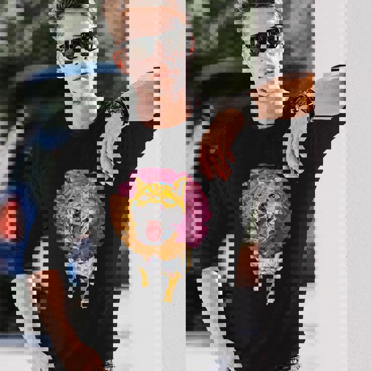 犬ドーナツシリーズ 柴犬 長袖Tシャツ 彼への贈り物