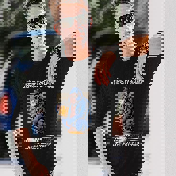 男性用ビール食前酒、ユーモア、男性、ゴリラへのギフトに。 長袖Tシャツ 彼への贈り物