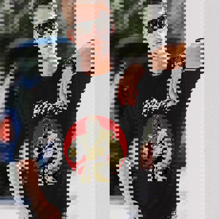 空手ゴリラ カラテカ 少年少女空手ゴリラ 長袖Tシャツ 彼への贈り物