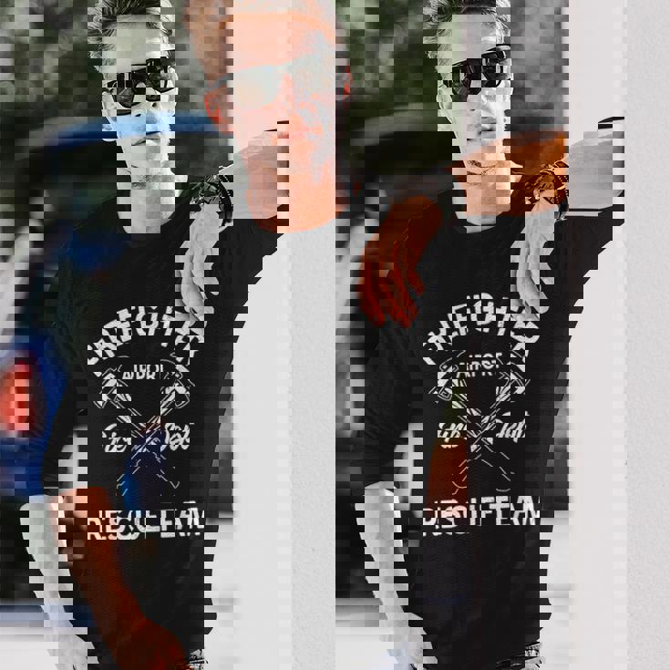 空港消防士服 航空機 救助 消防士 長袖Tシャツ 彼への贈り物