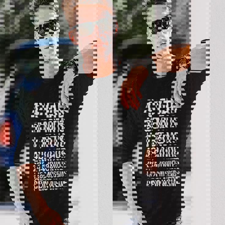 素晴らしい49歳の誕生日ギフト 面白い49歳の誕生日 長袖Tシャツ 彼への贈り物