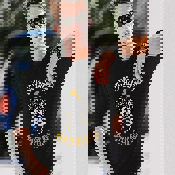 結婚30年 結婚30周年 結婚記念日 かわいい 面白い 長袖Tシャツ 彼への贈り物