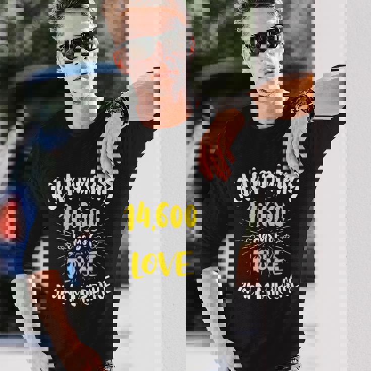 結婚40周年のお祝い 結婚40周年記念 長袖tシャツ 長袖Tシャツ 彼への贈り物