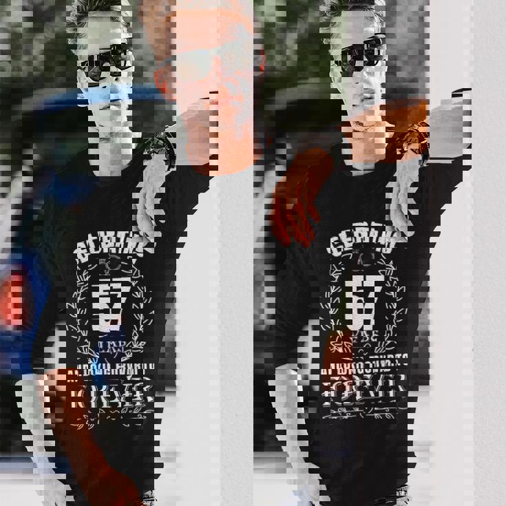 結婚57周年 57周年 カップル 結婚 57周年 長袖Tシャツ 彼への贈り物