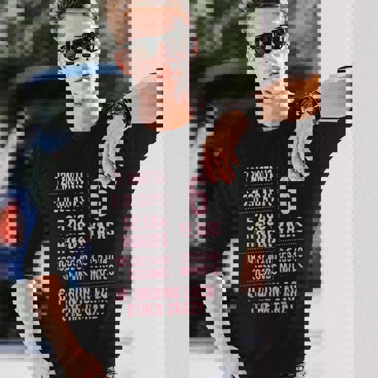 結婚6年 おもしろい 結婚6周年 長袖Tシャツ 彼への贈り物