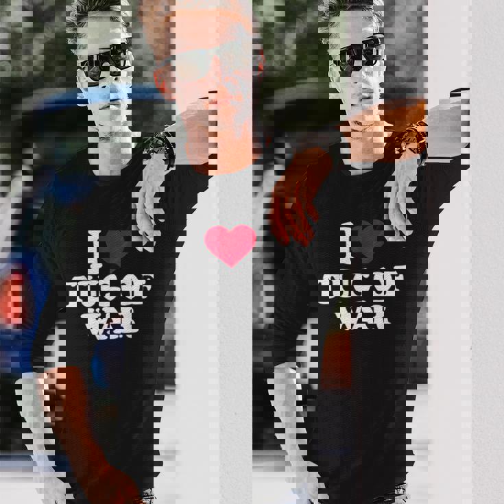 綱引き大好き 長袖Tシャツ 彼への贈り物