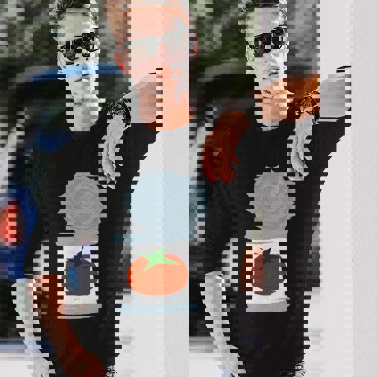 缶詰トマト 長袖Tシャツ 彼への贈り物