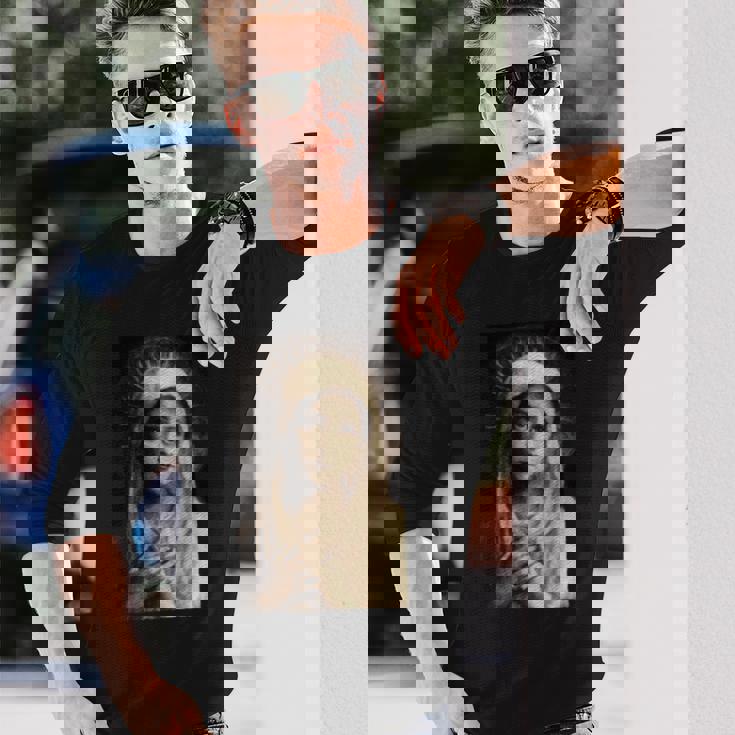 聖母マリア マリア カトリック絵画 長袖tシャツ 長袖Tシャツ 彼への贈り物