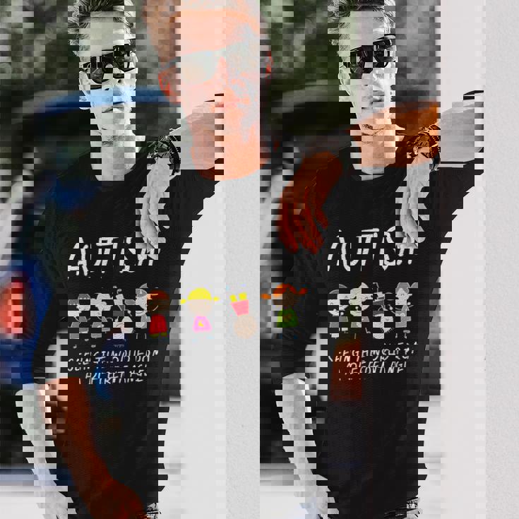 自閉症の認識 自閉症者 ギフト耐性 自閉症 長袖Tシャツ 彼への贈り物