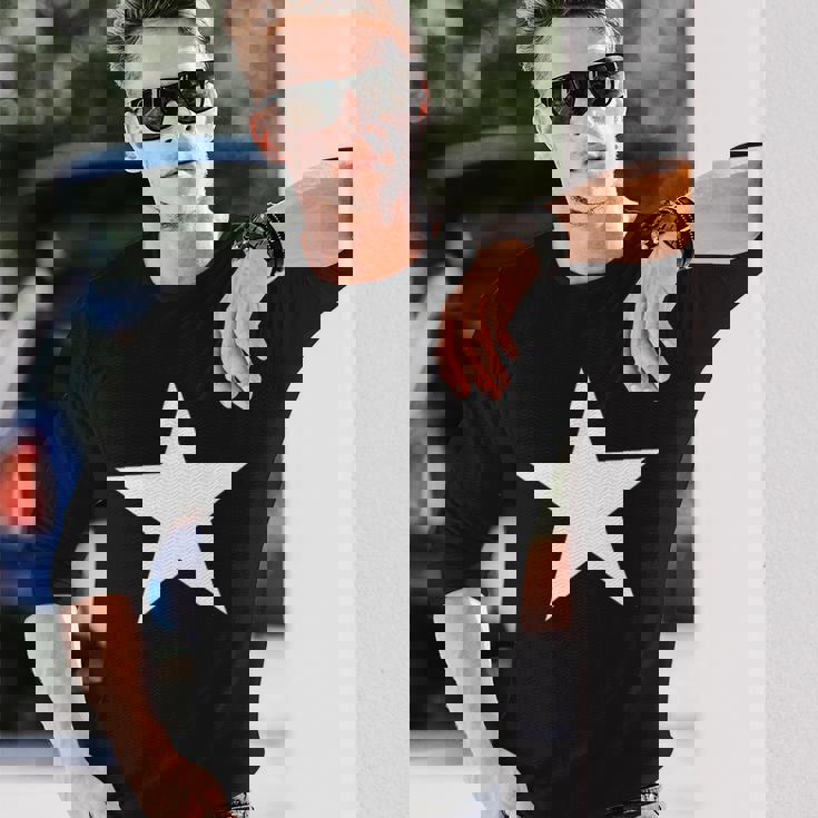 複数の色の白い星 長袖tシャツ 長袖Tシャツ 彼への贈り物