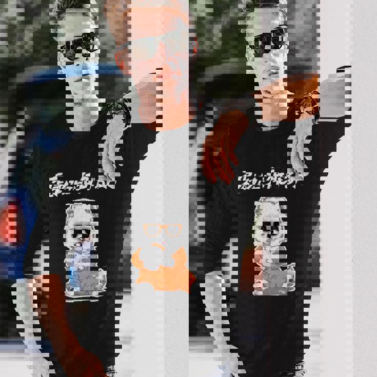 褒めたら伸びる子 ポメラニアン グッズ 犬 おもしろ 面白い ネタ 笑える かわいい 長袖Tシャツ 彼への贈り物