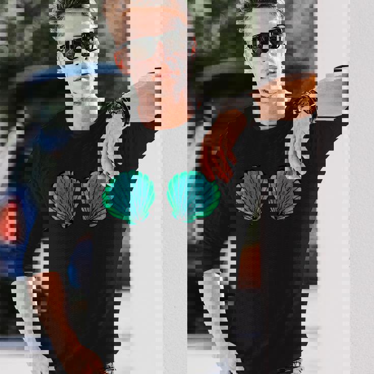 貝殻 マーメイド ブラジャー ビキニブラ 貝殻 長袖Tシャツ 彼への贈り物