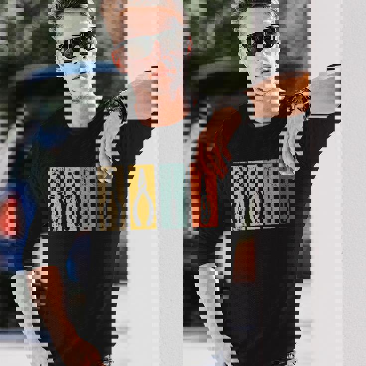 電工工具 レトロ 職人 長袖Tシャツ 彼への贈り物