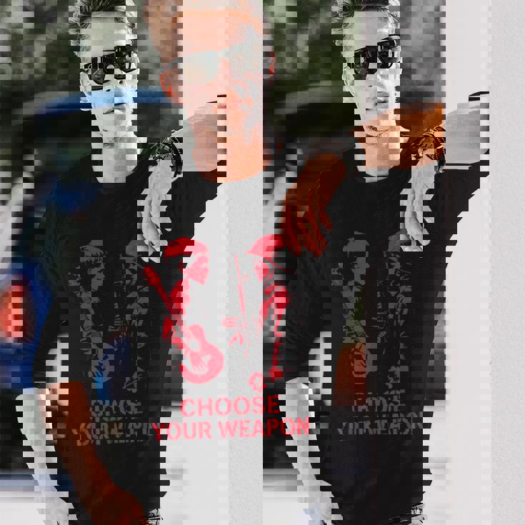 非暴力 抗議 平和 反戦 子ども シンボル メッセージ 長袖Tシャツ 彼への贈り物