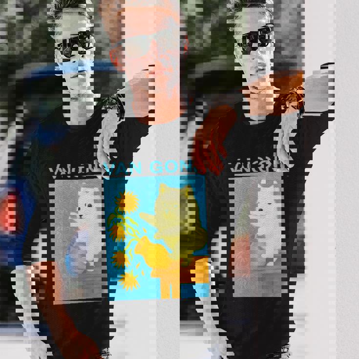 面白いtシャツ ポメラニアン ゴッホ イヌ メンズ 犬好き グッズ かわいい おもしろ 面白い 服 ネタ 長袖tシャツ 長袖Tシャツ 彼への贈り物