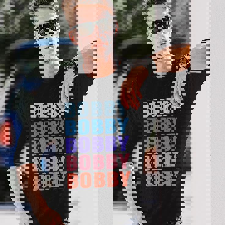 面白いギフト名 ボビー 名前入り 長袖Tシャツ 彼への贈り物
