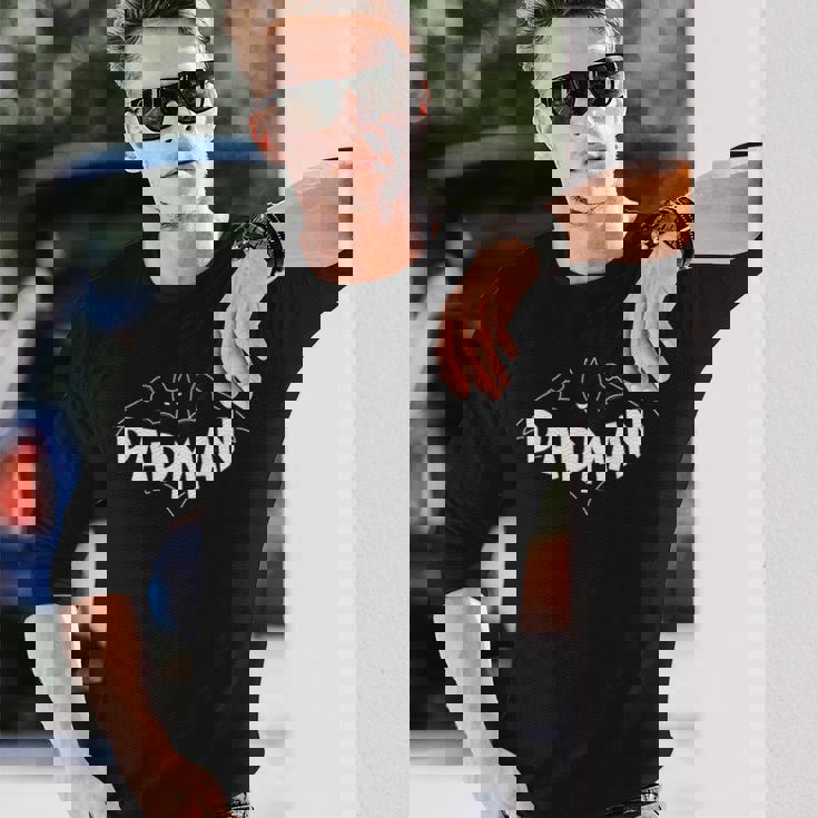 面白いパパの誕生日プレゼント男性アイデアパパマン 長袖Tシャツ 彼への贈り物