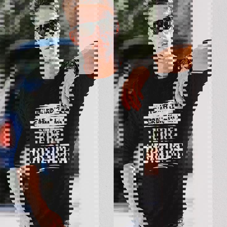 面白い退職介護用シャツ 男女兼用 長袖Tシャツ 彼への贈り物