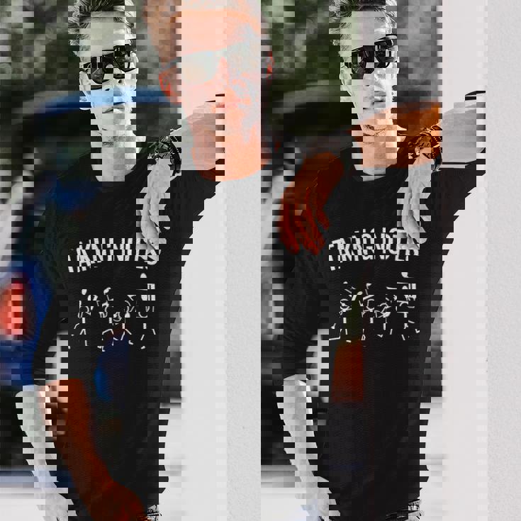 面白い音楽愛好家 音符 ギフト 長袖tシャツ 長袖Tシャツ 彼への贈り物