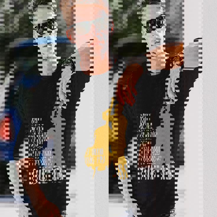 頭の中でコントラバスを思い浮かべます 長袖Tシャツ 彼への贈り物