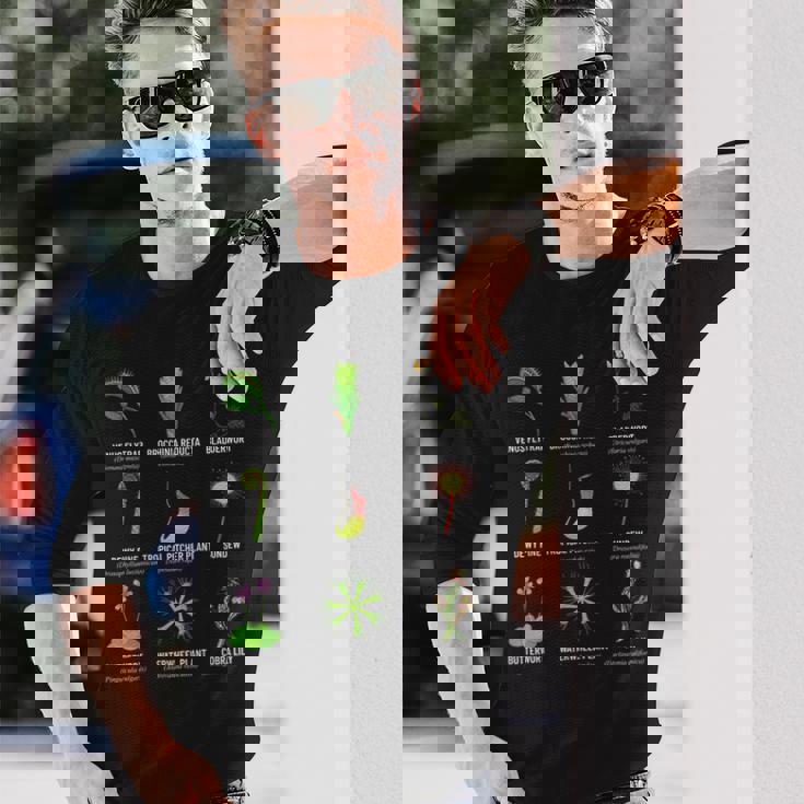 食虫植物 チャートハエトリグサ、食虫植物 長袖Tシャツ 彼への贈り物