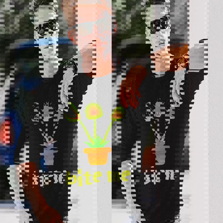 食虫植物 ハエ取り 庭師向けギフトシャツ 長袖Tシャツ 彼への贈り物