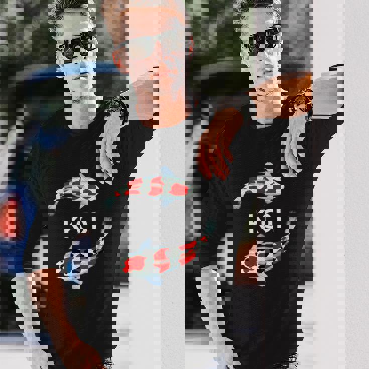 鯉魚錦鯉 長袖Tシャツ 彼への贈り物