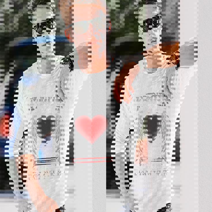 バックプリント My Guardian Angel Brotherメモリアル 長袖Tシャツ 彼への贈り物