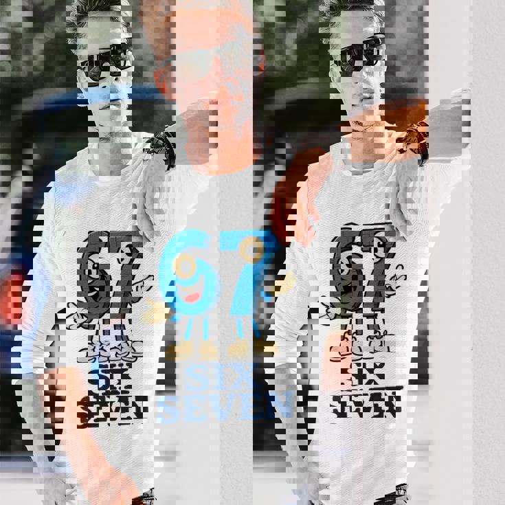 67 シックスセブン 6-7 Gen Alpha イタリアンブレインロットゲームミーム 長袖Tシャツ 彼への贈り物