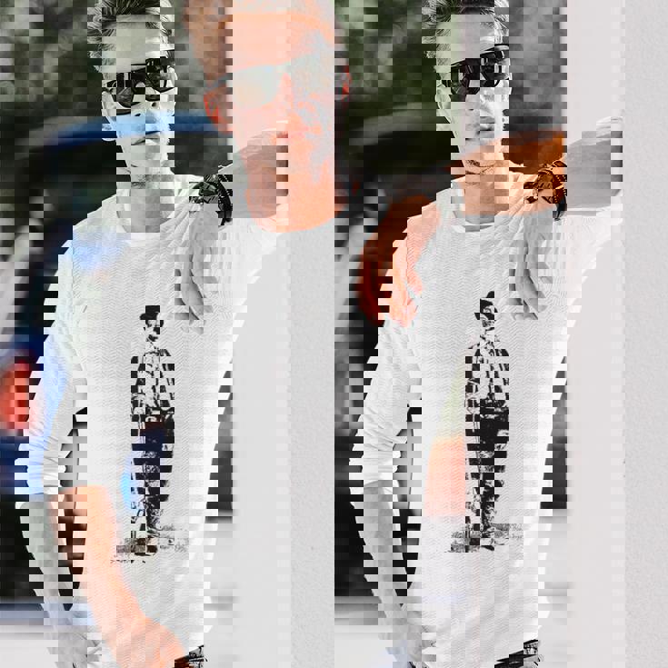 Billy Kid ガンスリンガー ガンファイターヒストリーワイルドウェストギフト 長袖Tシャツ 彼への贈り物