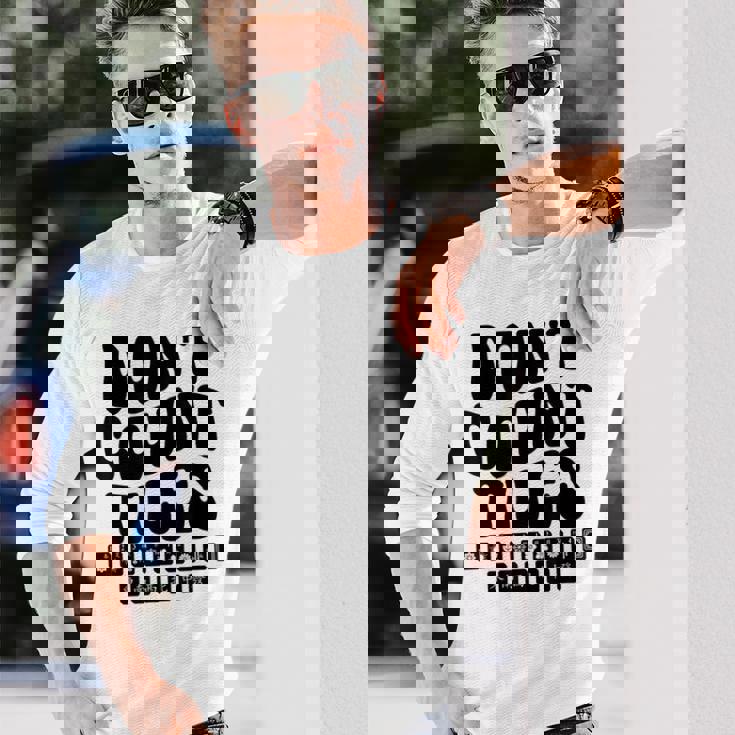 Don't Count Tiles タイルゲーム 麻雀選手 フォールド引退 長袖Tシャツ 彼への贈り物