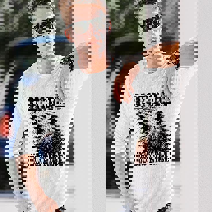 Raccoon Become Ungovernable ビンテージ グラフィック パンダ ミーム 長袖Tシャツ 彼への贈り物