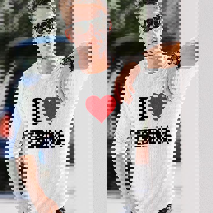 I Heart 海老名 日本ラブ日本土産 長袖Tシャツ 彼への贈り物