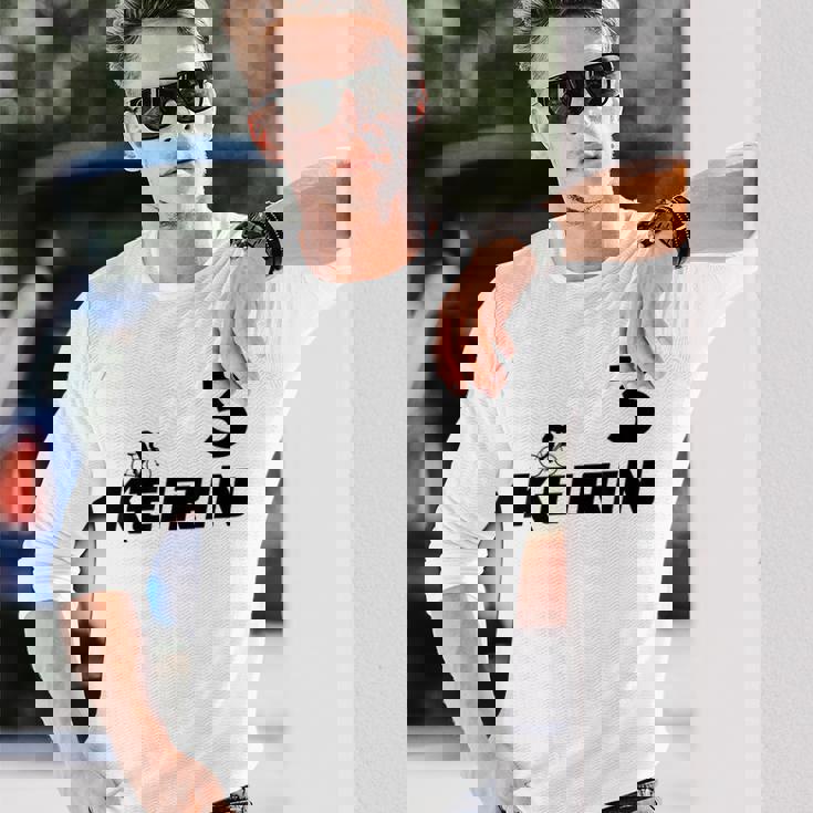 Keirin レッド ナンバー3 レッド ナンバー3 レーシング 長袖Tシャツ 彼への贈り物